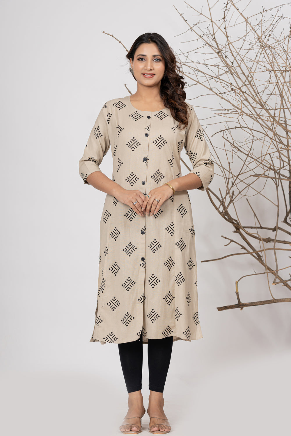 Elevate Printed Straight Cotton Kurta