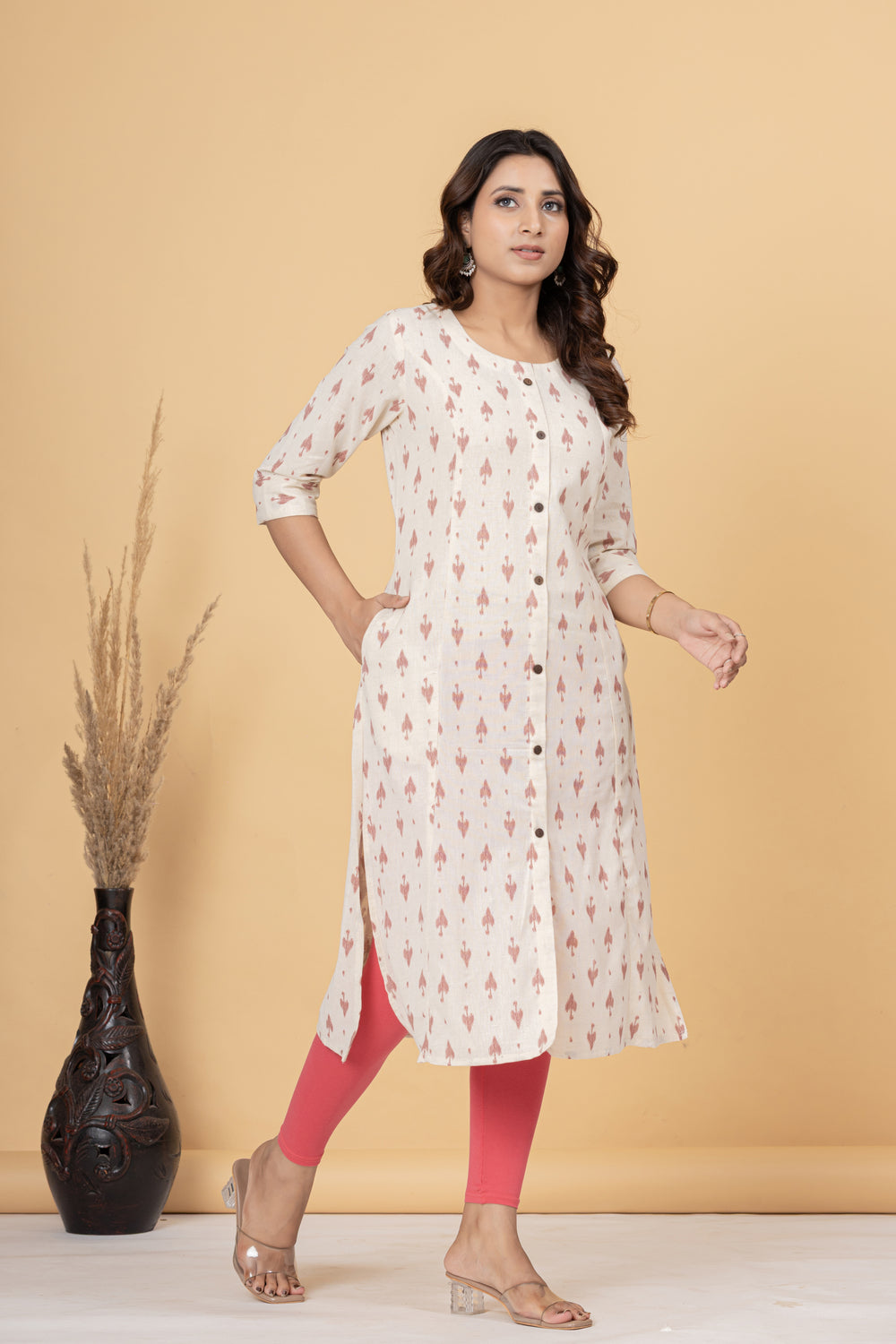Elevate  Ethnic Motif Printed Straight Kurti
