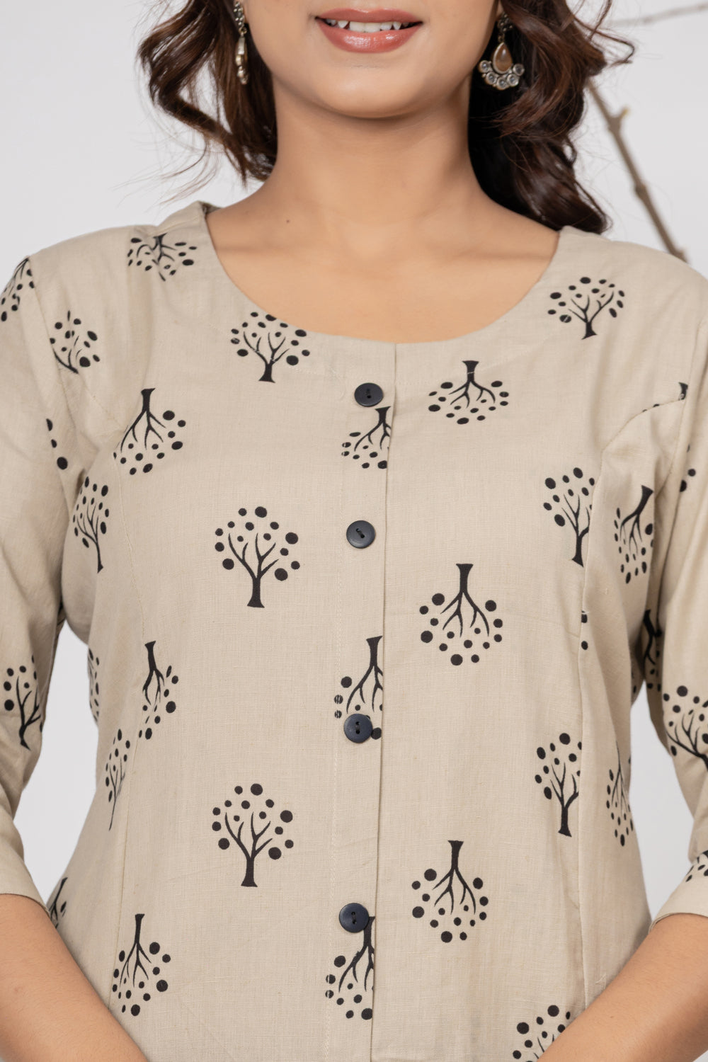 Elevate All-Over Traditional Print Straight Fit Kurta