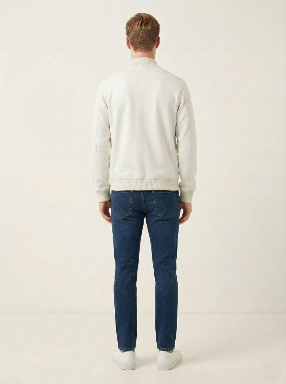 Soul Armor Mens Ribbed Fabric Smart Casual Zip Jacket