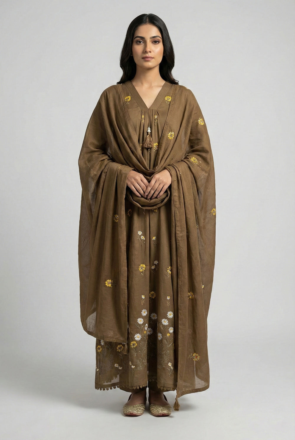 Soul Armor Traditional Embroidered 3-Piece Kurta Set