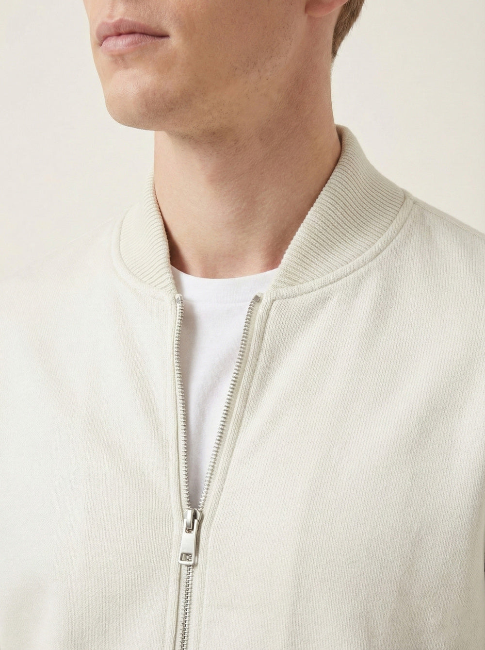 Soul Armor Mens Ribbed Fabric Smart Casual Zip Jacket