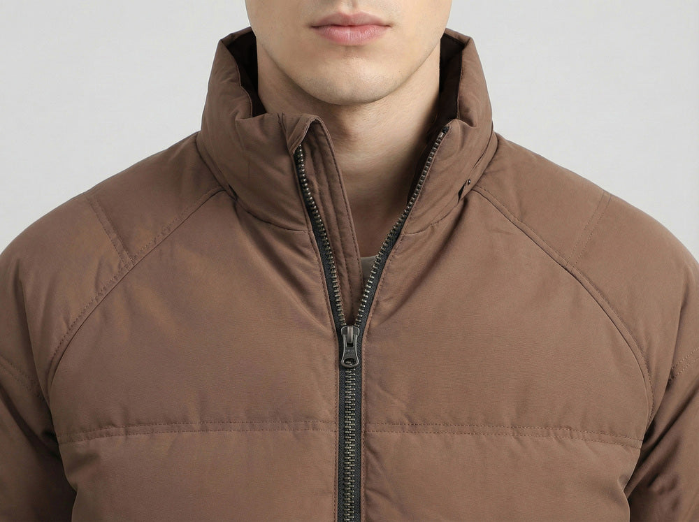 Soul Armor Mens  Quilted Puffer Jacket with Full Zip Closure