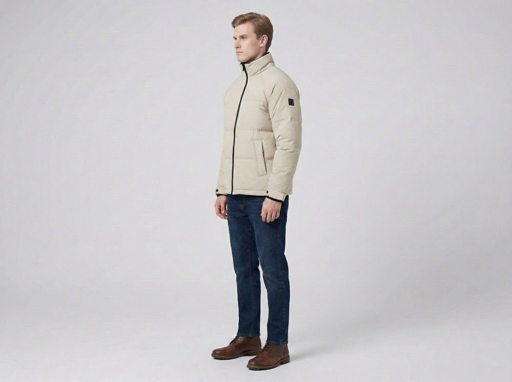 Soul Armor Mens  Quilted Puffer Jacket with Full Zip Closure