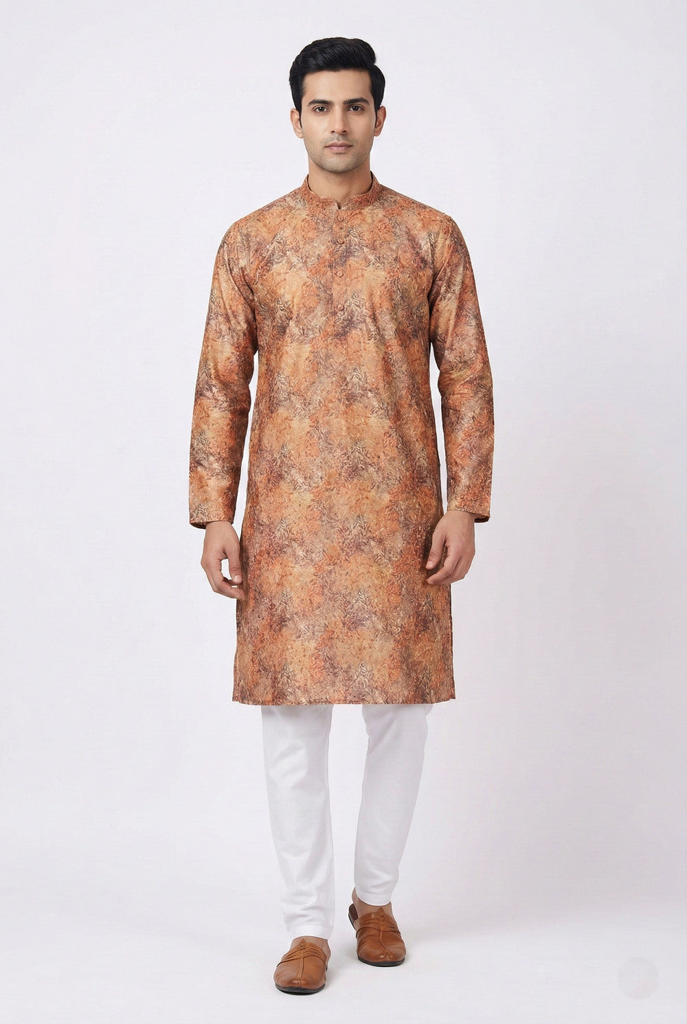 Soul Armor Mens Artistic Traditional Design Ethnic Kurta Set