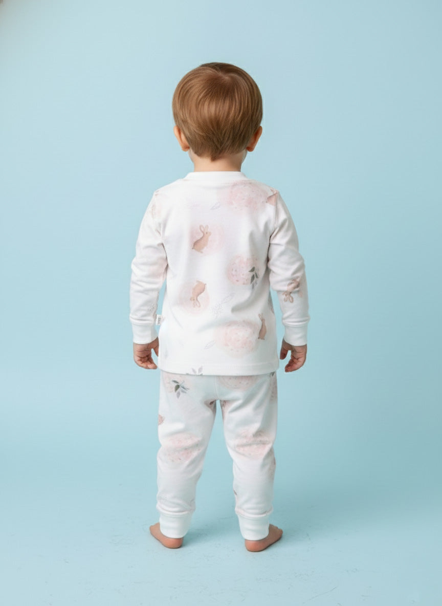Vats Lil Luxe Cotton Peach Baby Cord Set Featuring Full Sleeves and Coordinated Bottom