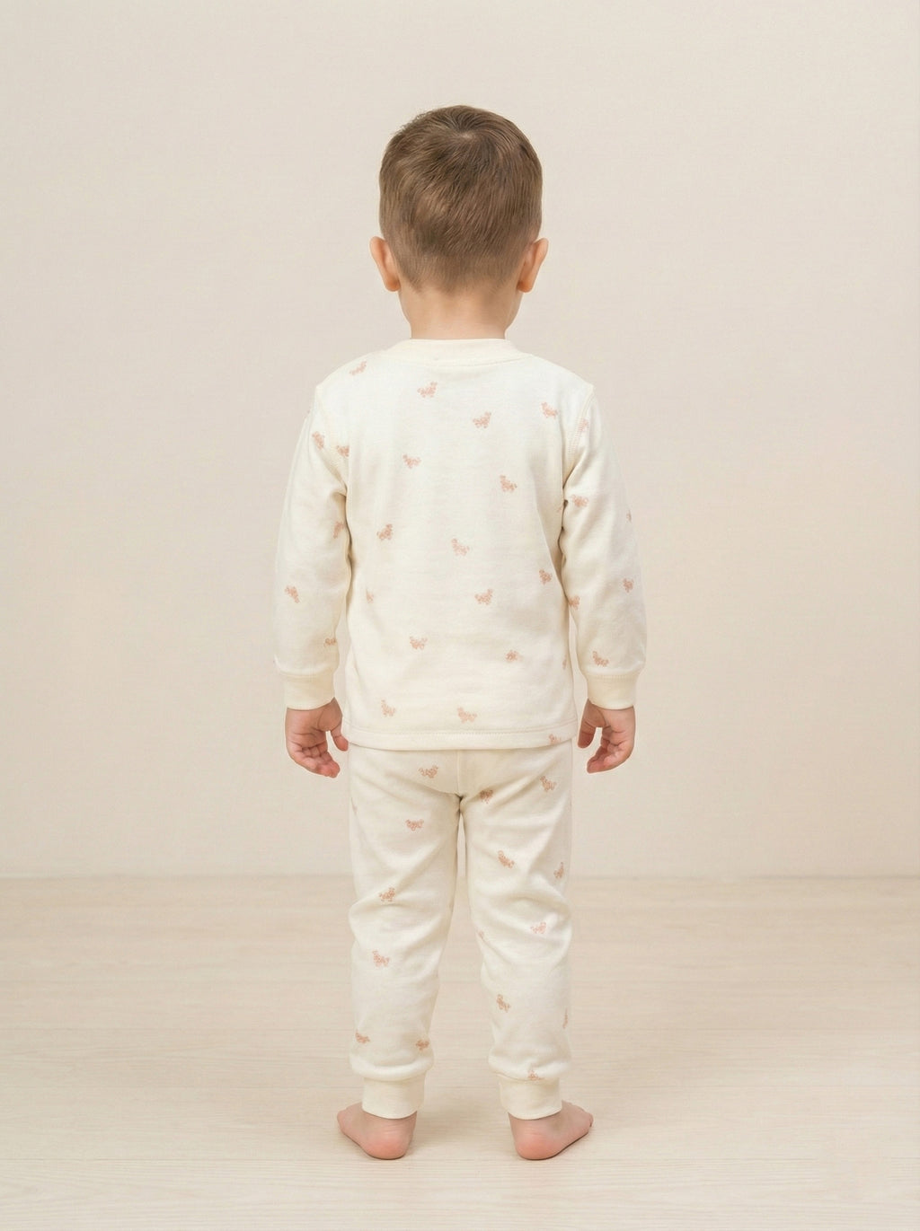 Vats Lil Luxe  Unisex Baby Printed Full Sleeve T-Shirt with Bottom Co-Ord Set