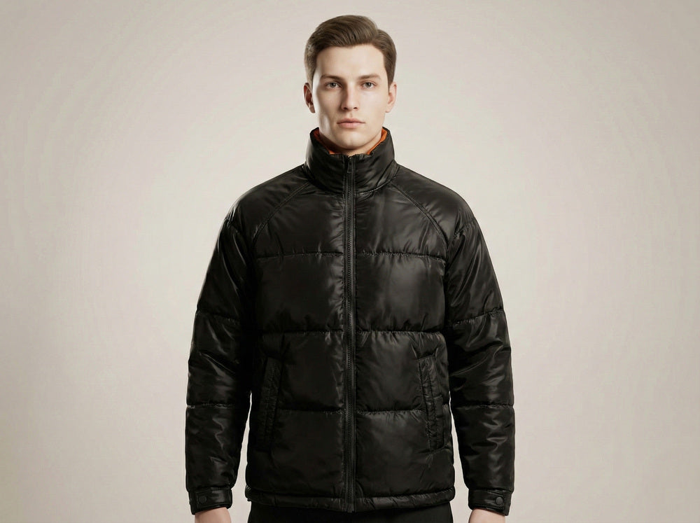Soul Armor Mens  Quilted Puffer Jacket with Full Zip Closure