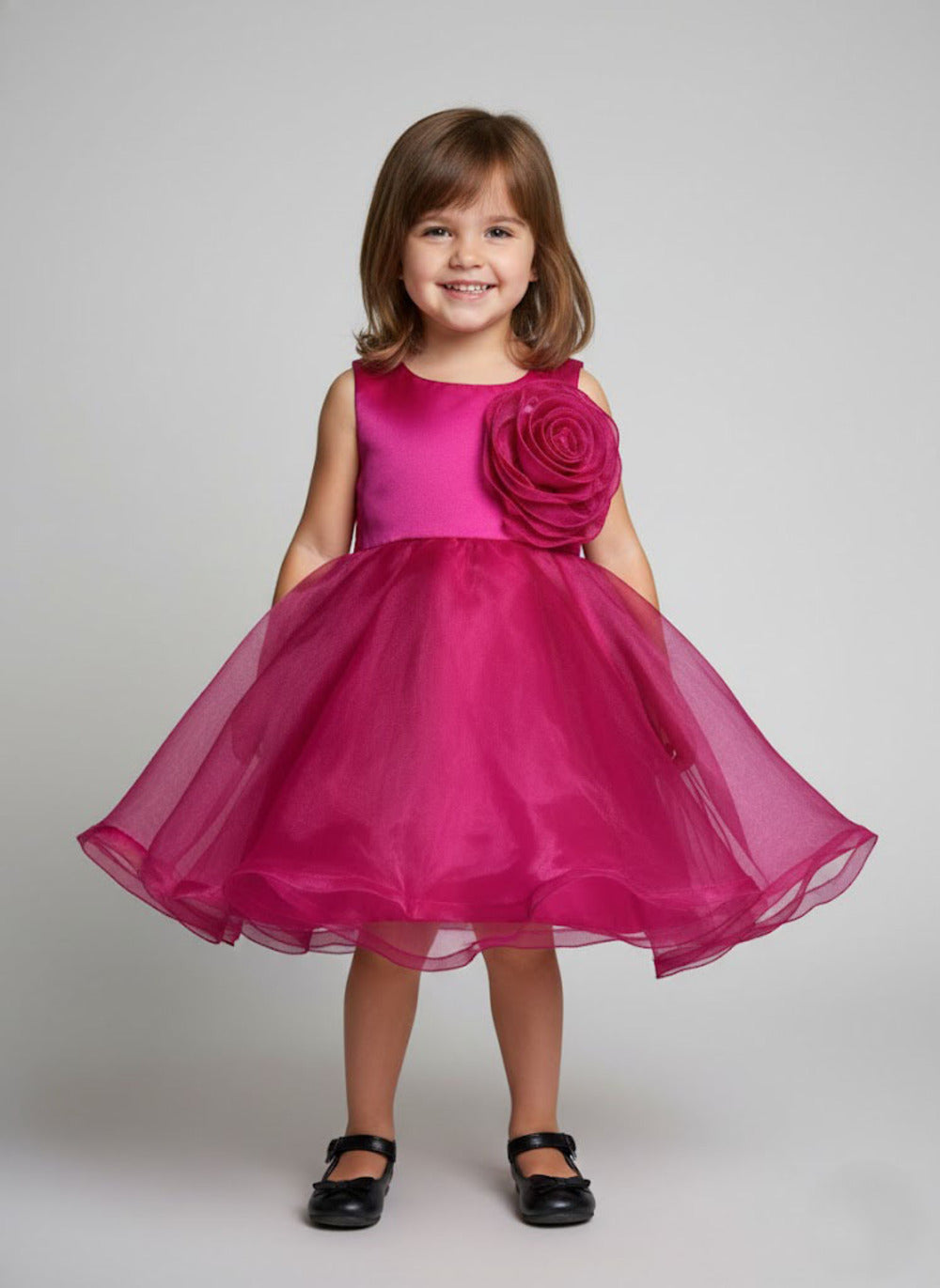 Katibi Sweet Cherry Sleeveless Party frock for little kids.
