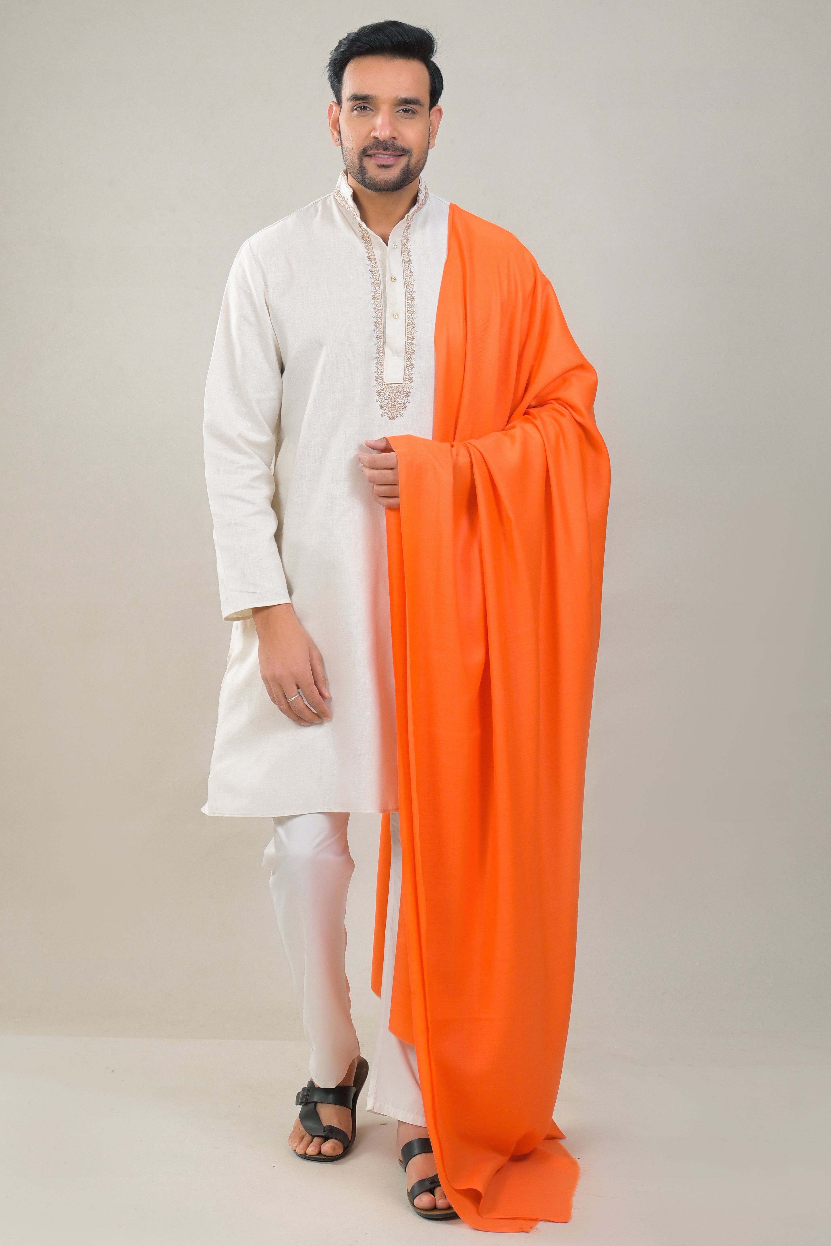 Elevate Elegant Solid Woolen Shawl