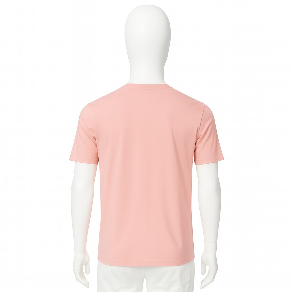 Sleepz Solid Baby Pink Half Sleeve Round Neck T-Shirt