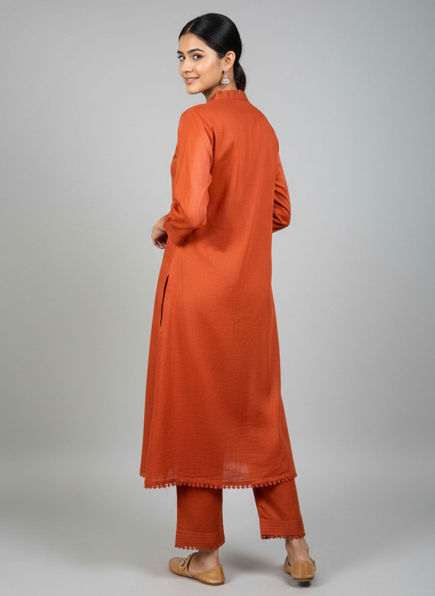 Soul Armor Ladies 3 Piece Kurti Set Featuring Embroidered Kurta, Bottom and Dupatta