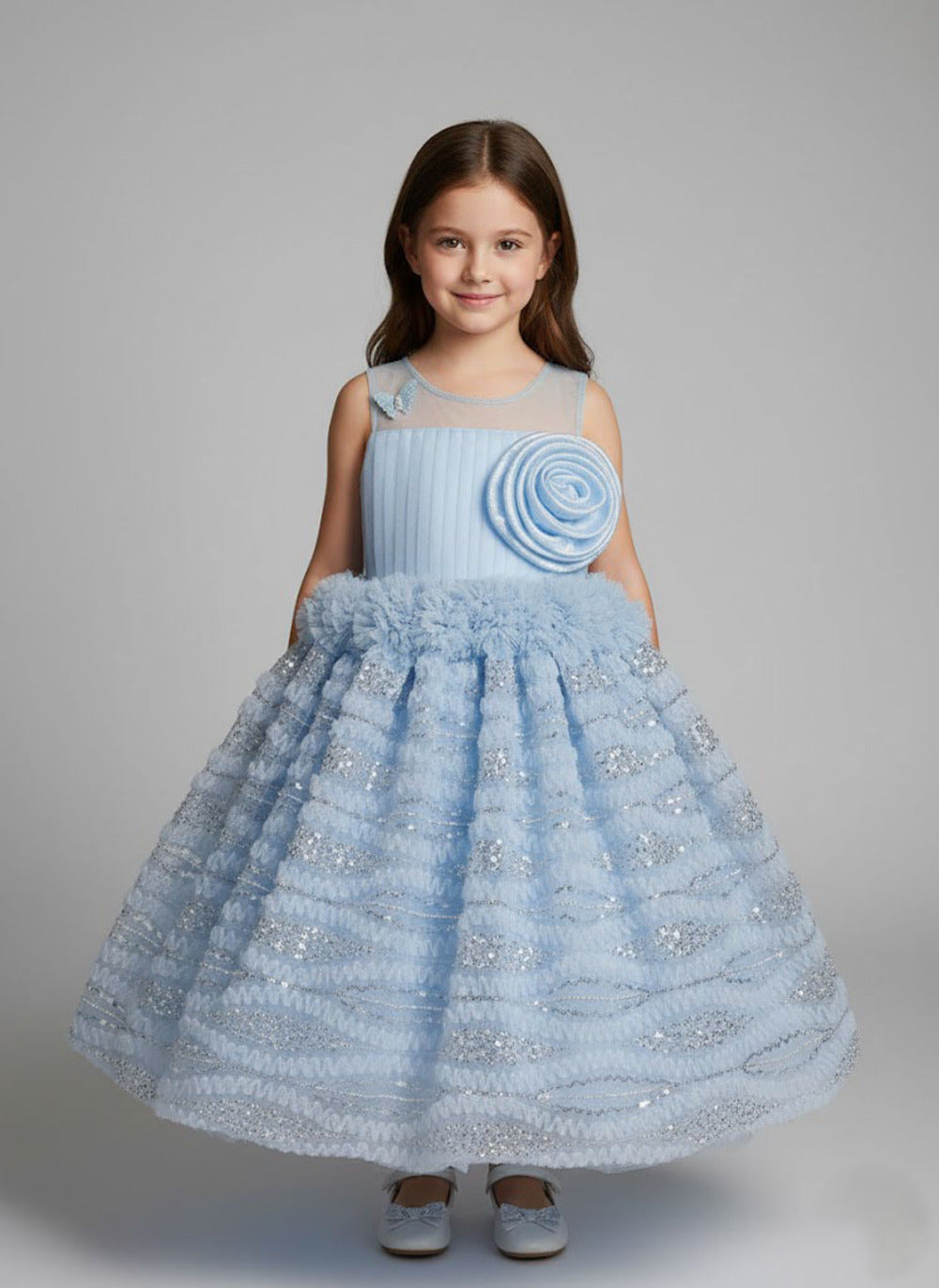Katibi Kids Fancy Blue Party gown.