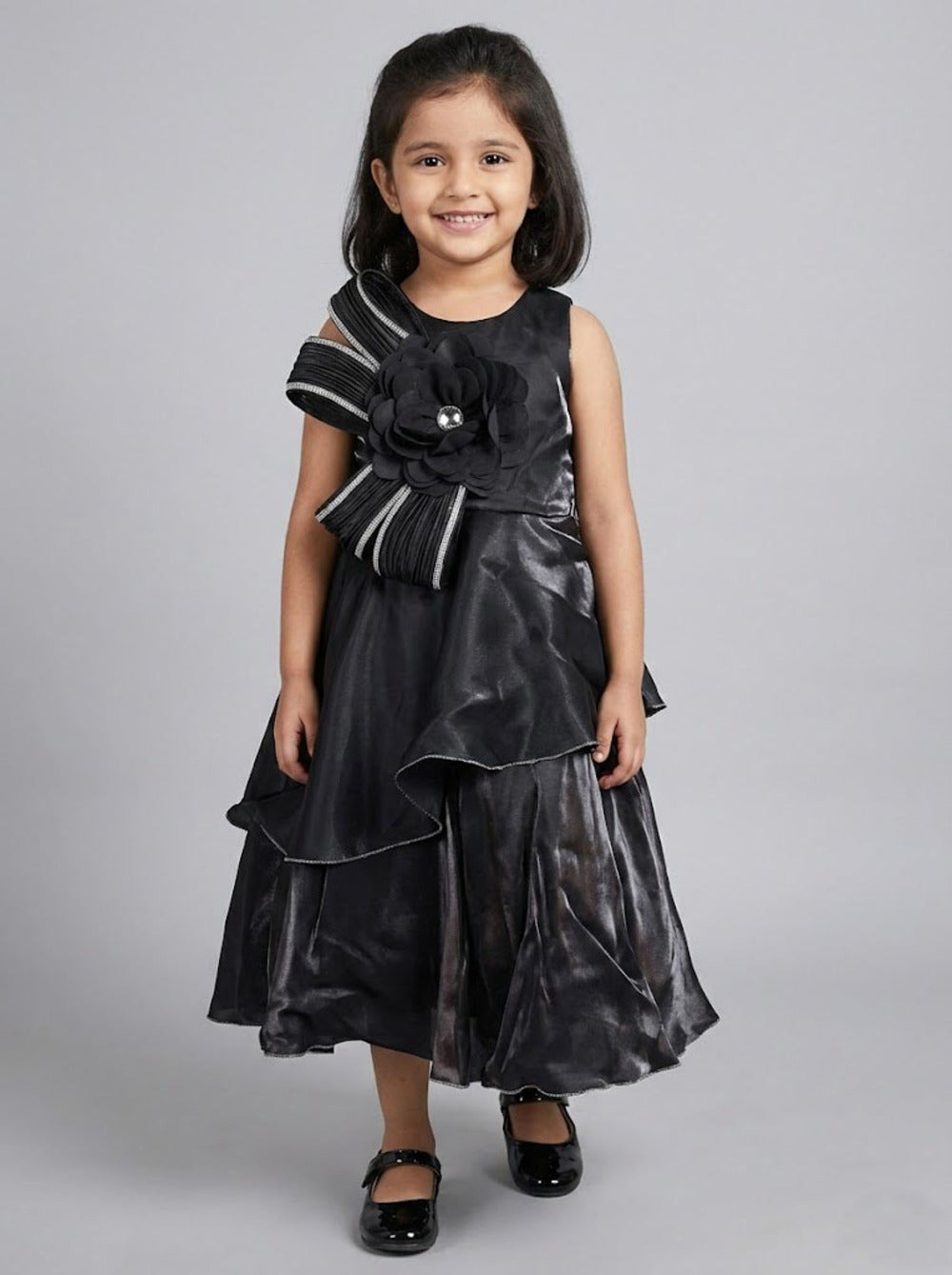 Katibi Midnight Black Designer Party gown for Girls.