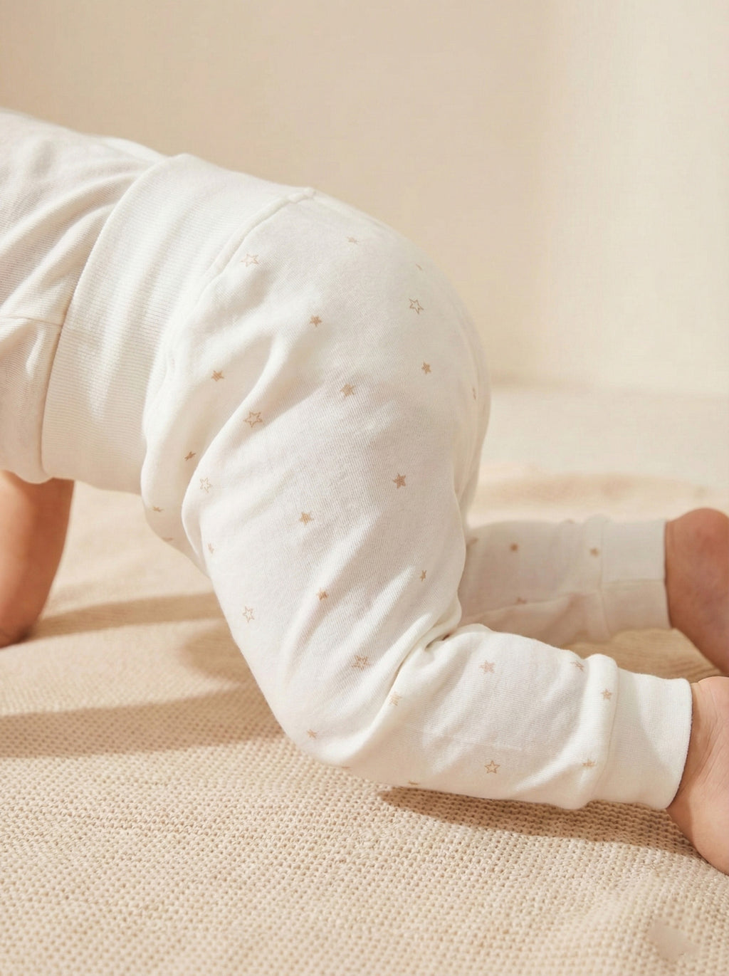 Vats Lil Luxe Unisex Baby Micro-Print Elastic Waist Bottom