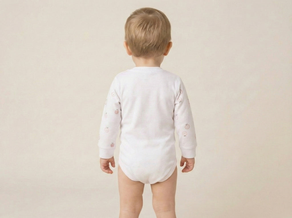 Vats Lil Luxe Printed Full Sleeve Short Baby Romper