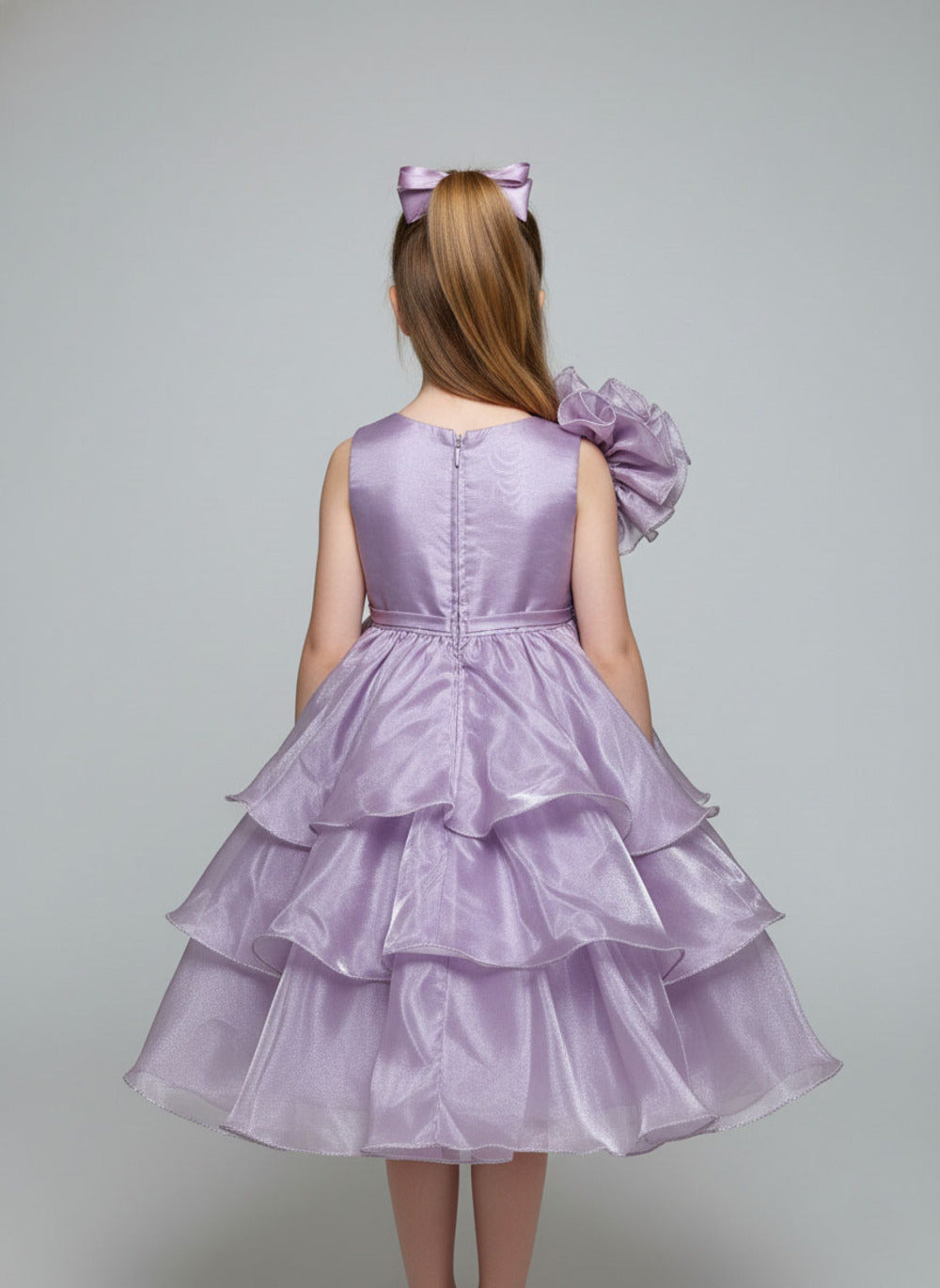 Katibi Elegant Purple Princess Gown for Kids.