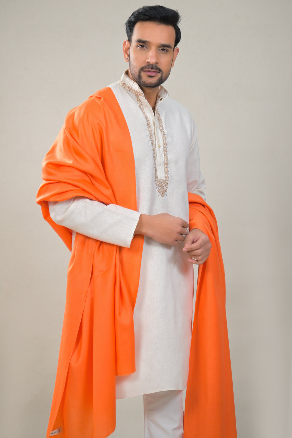 Elevate Elegant Solid Woolen Shawl