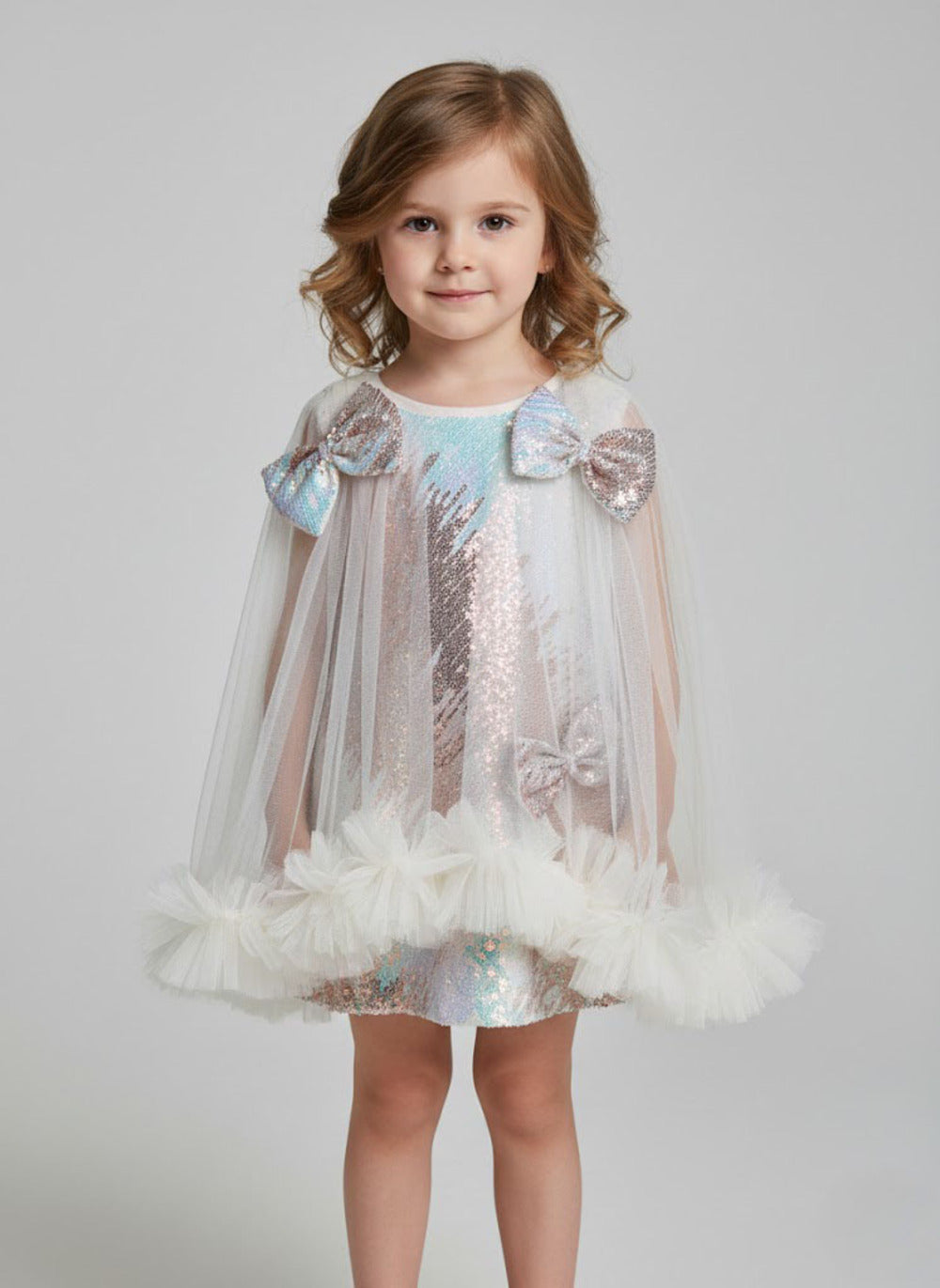 Katibi Sky Blue Princess Dress for Girls