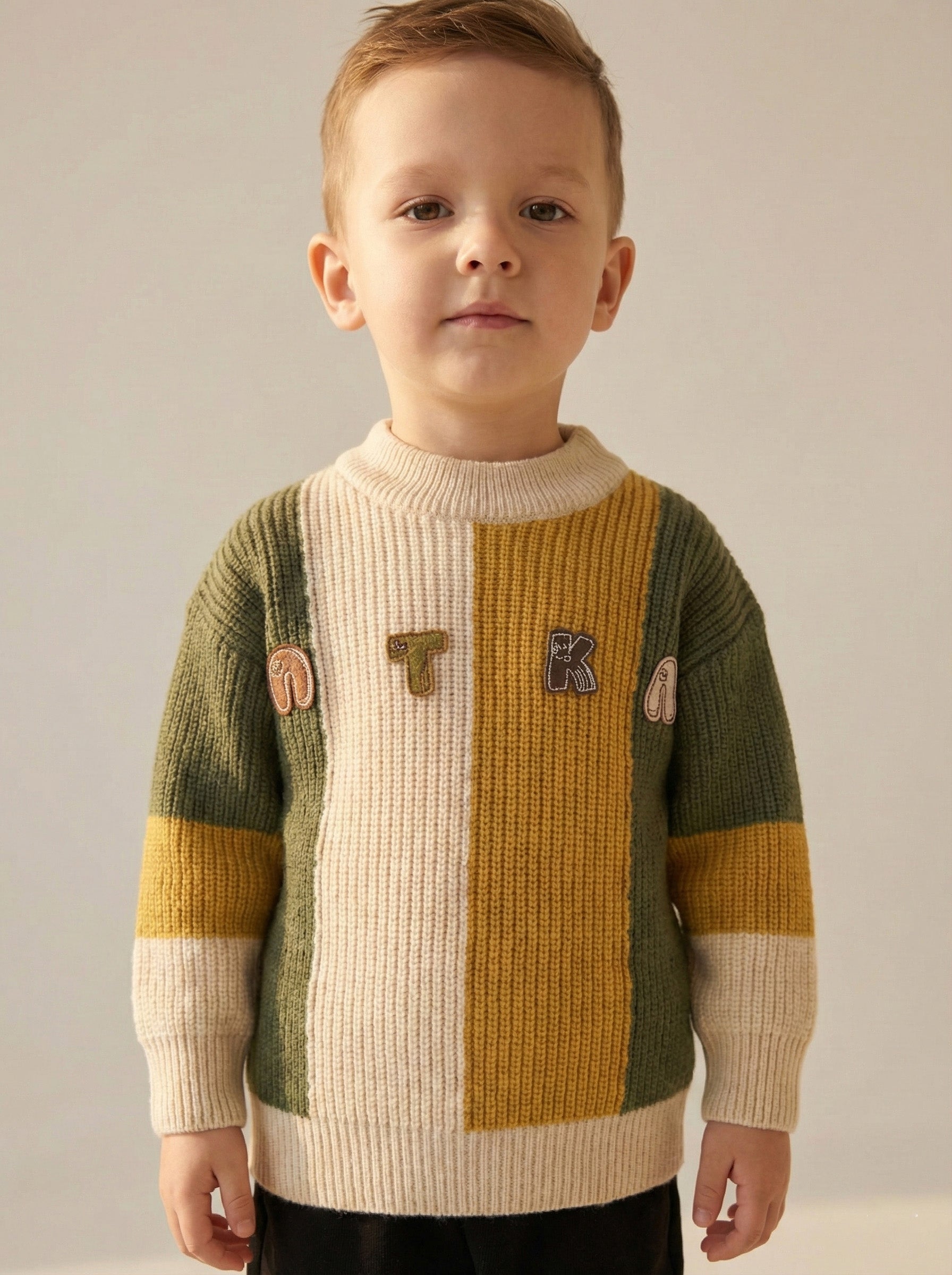 Vats Lil Luxe Multicolor Kids Warm Full Sleeve Sweater