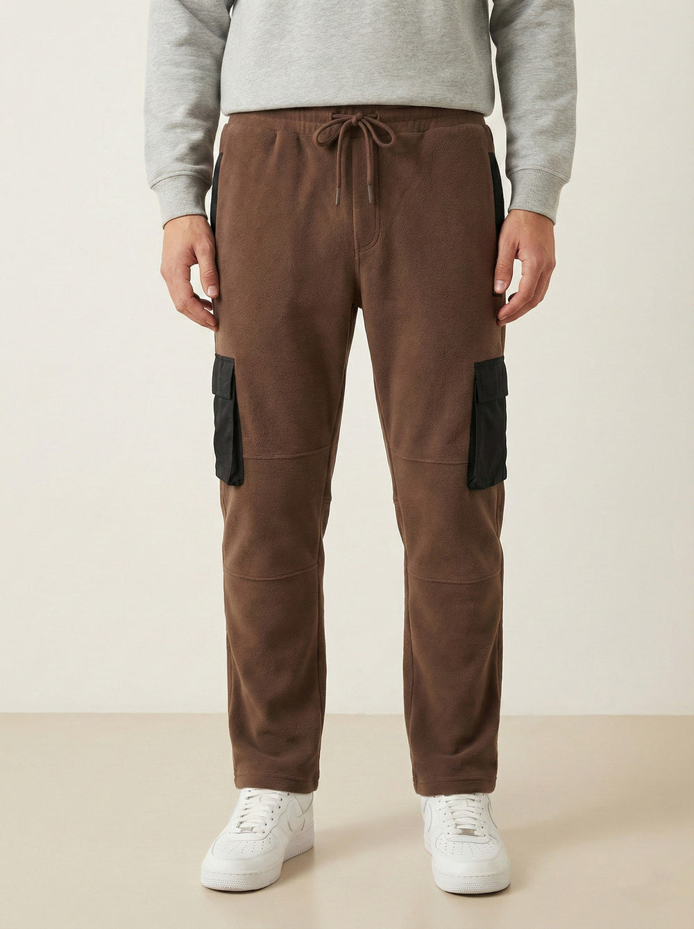 On-Vers Mens Solid Comfort Fit Cargo Lower.