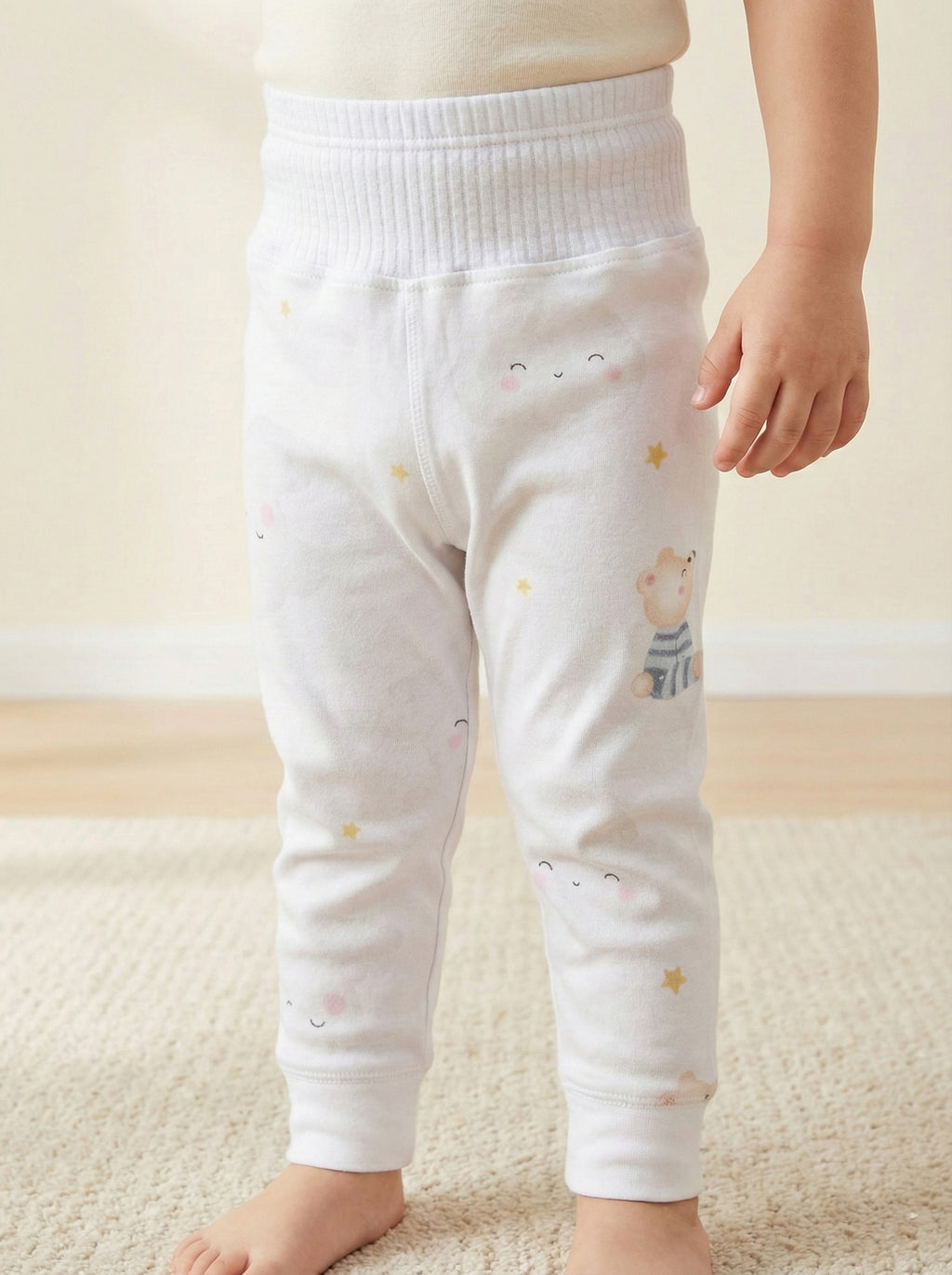 Vats Lil Luxe Unisex Baby Printed Elastic Waist Bottom