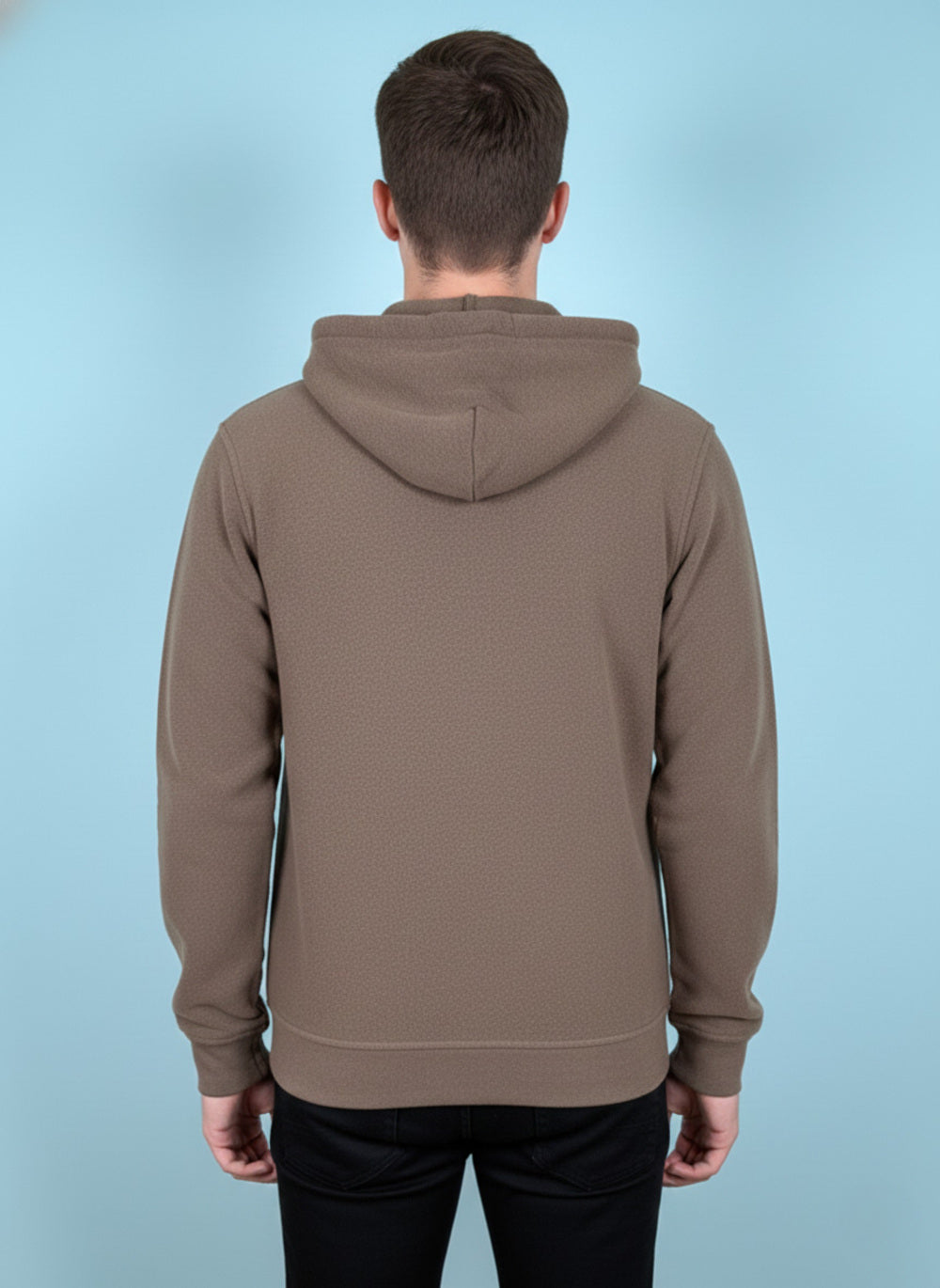 On-Vers Solid Hooded Full Zipper in Fleece Mens Sweatshirt.