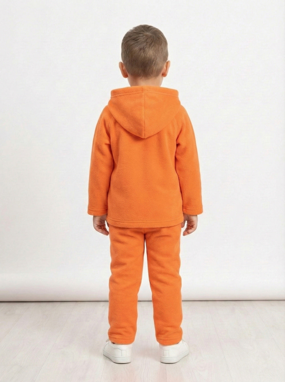 On-Vers Solid Hooded Fleece Boys Track Suit