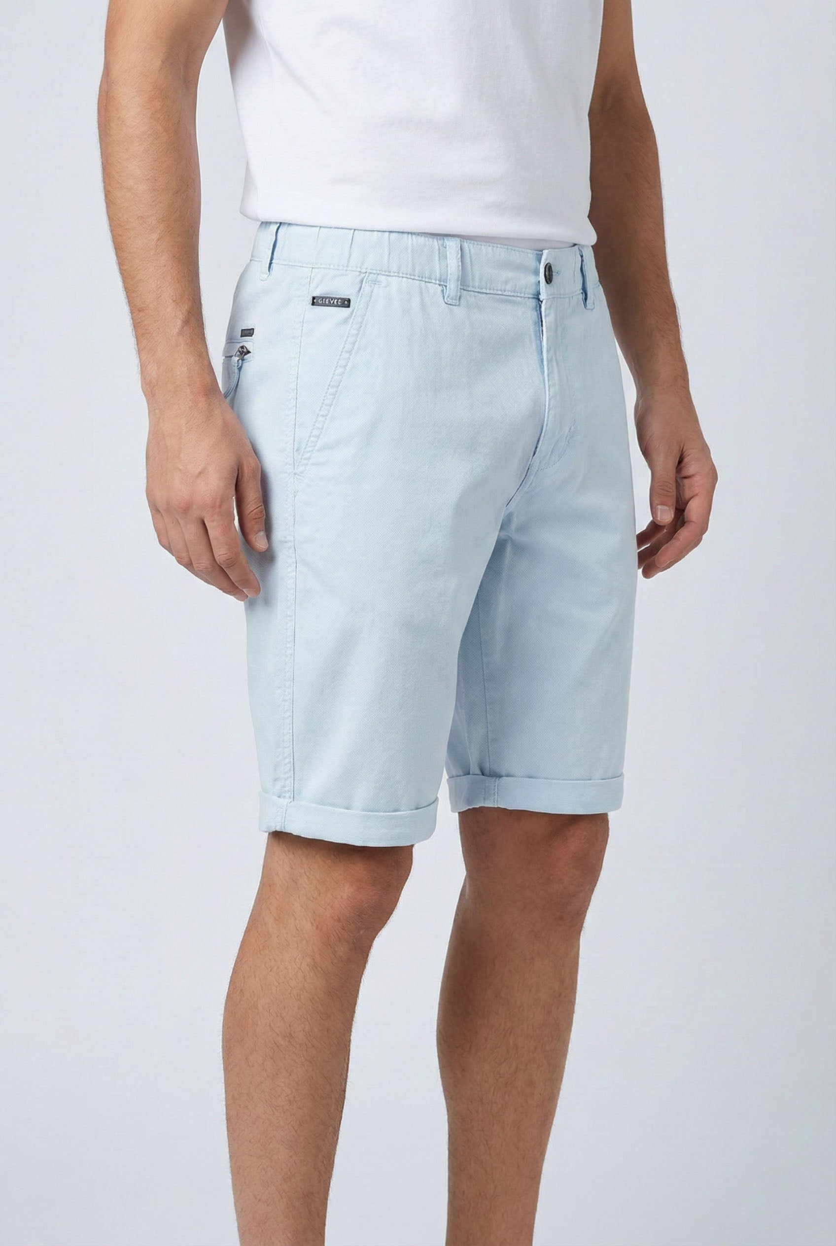 Beevee Mens Solid Cotton Smart Casual Summer Shorts