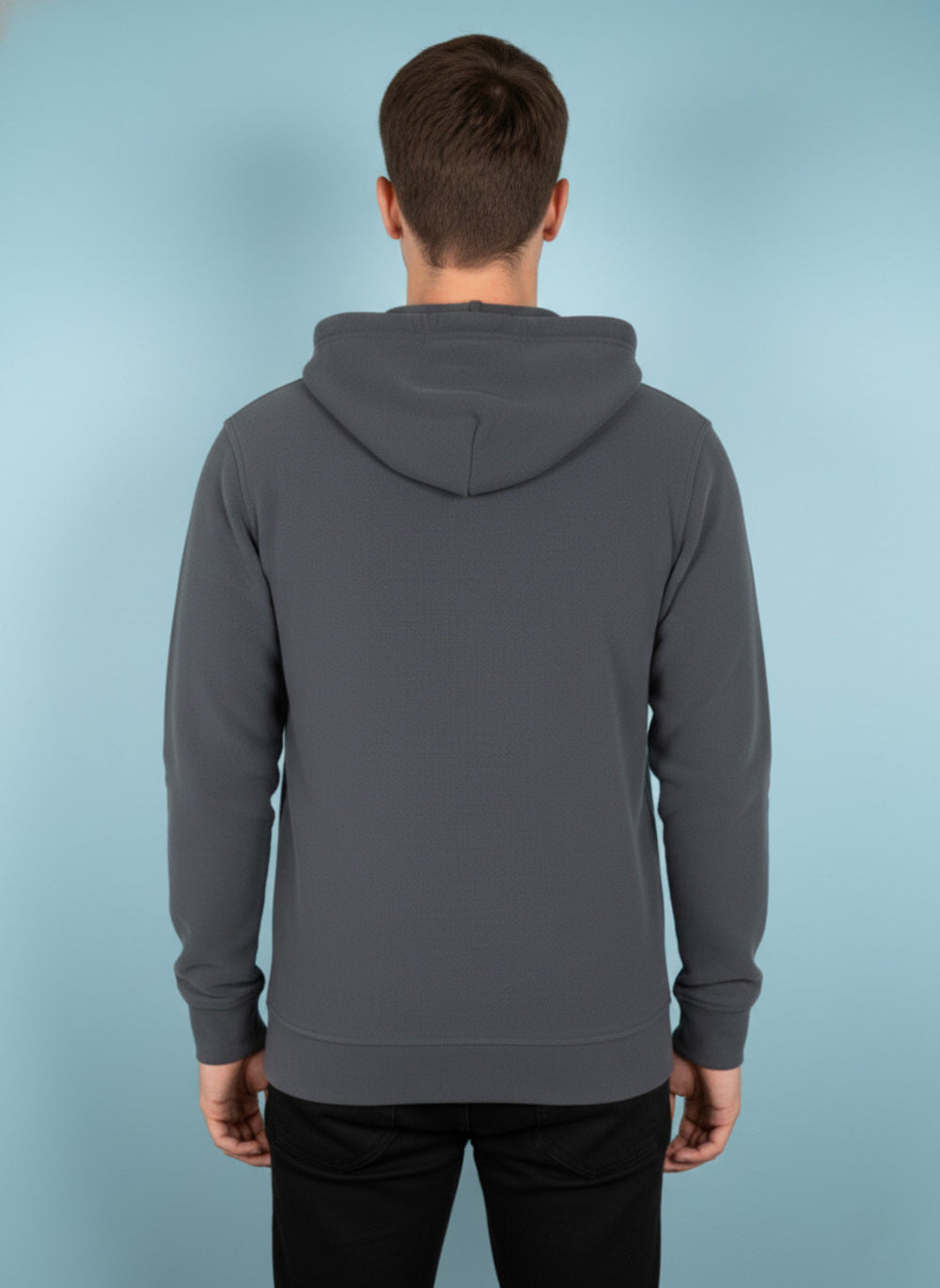 On-Vers Solid Hooded Full Zipper in Fleece Mens Sweatshirt.