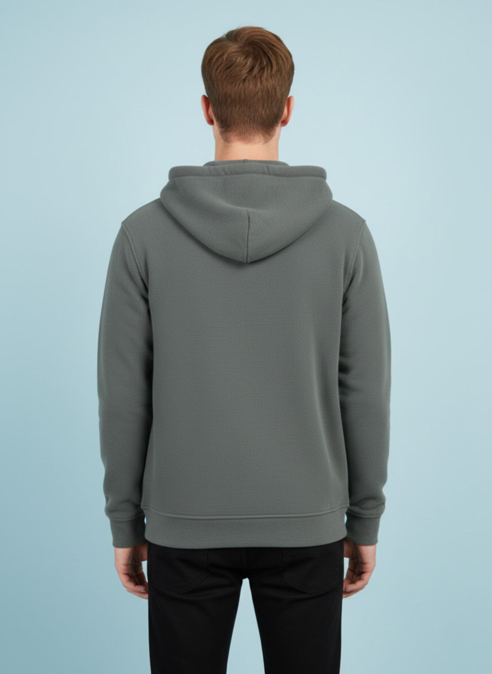 On-Vers Solid Hooded Full Zipper in Fleece Mens Sweatshirt.