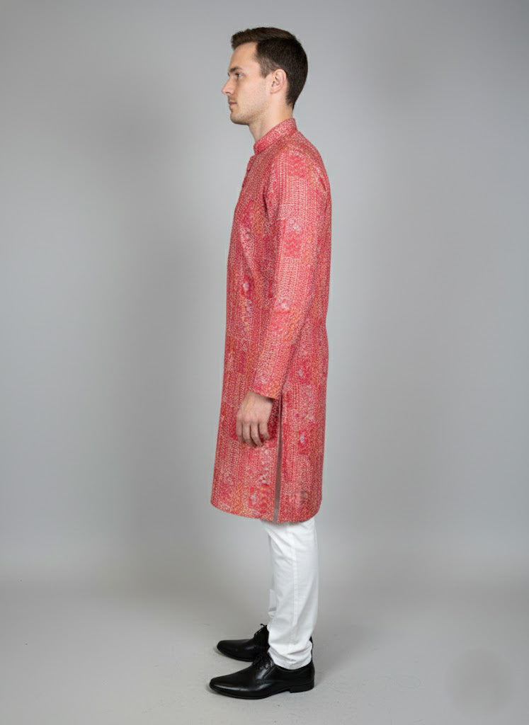 Soul Armor Mens Textured Ethnic Pattern Kurta Set