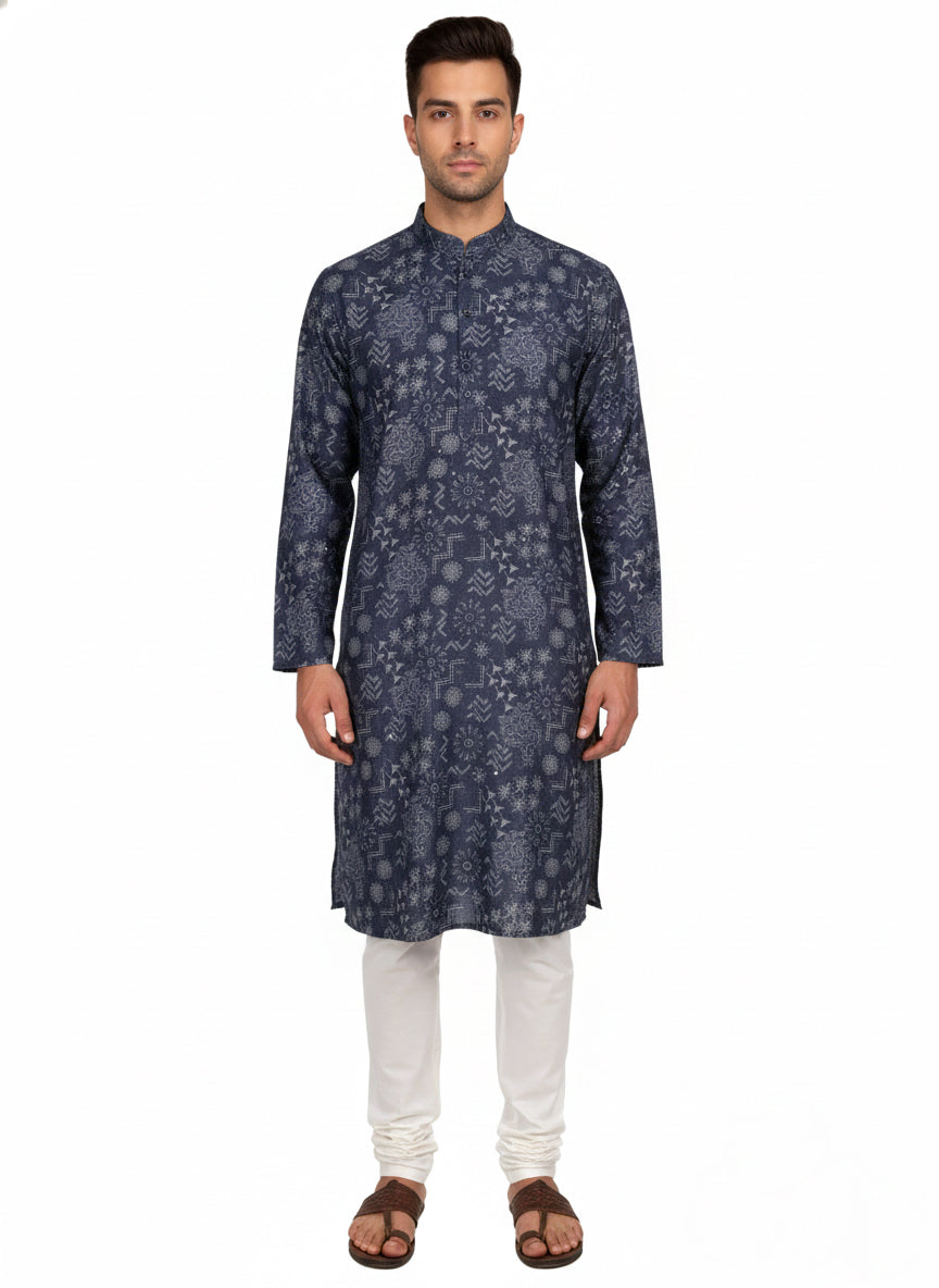 Soul Armor Mens Classic Royal Pattern Kurta Set
