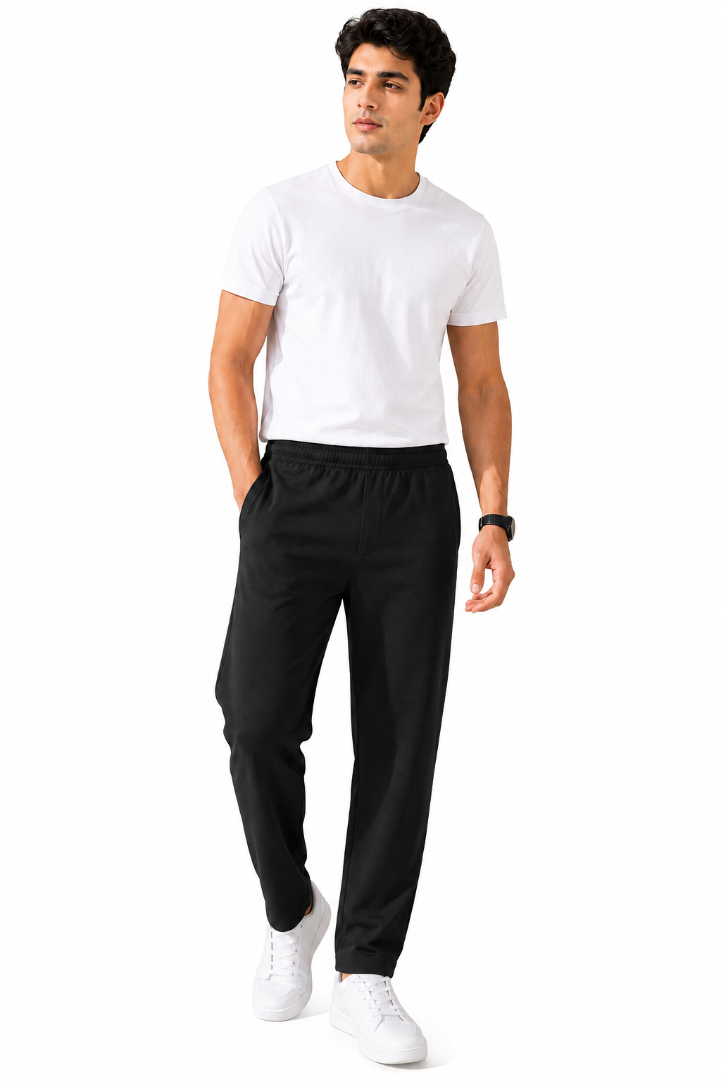 SOUL ARMOR Men's Solid Lower Track Pants | 95% Cotton Spandex Regular Fit | Casual Lounge Wear | Everyday Comfort Pant | M-3XL