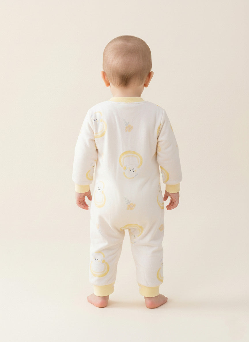 Vats Lil Luxe Unisex Baby Printed Full Sleeve Sleepsuit Romper