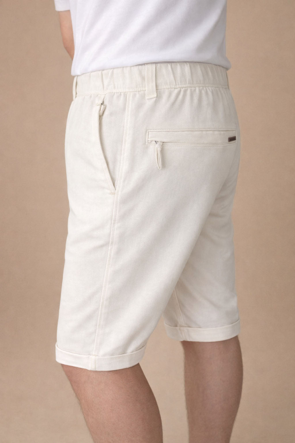 Beevee Mens Solid Cotton Smart Casual Summer Shorts