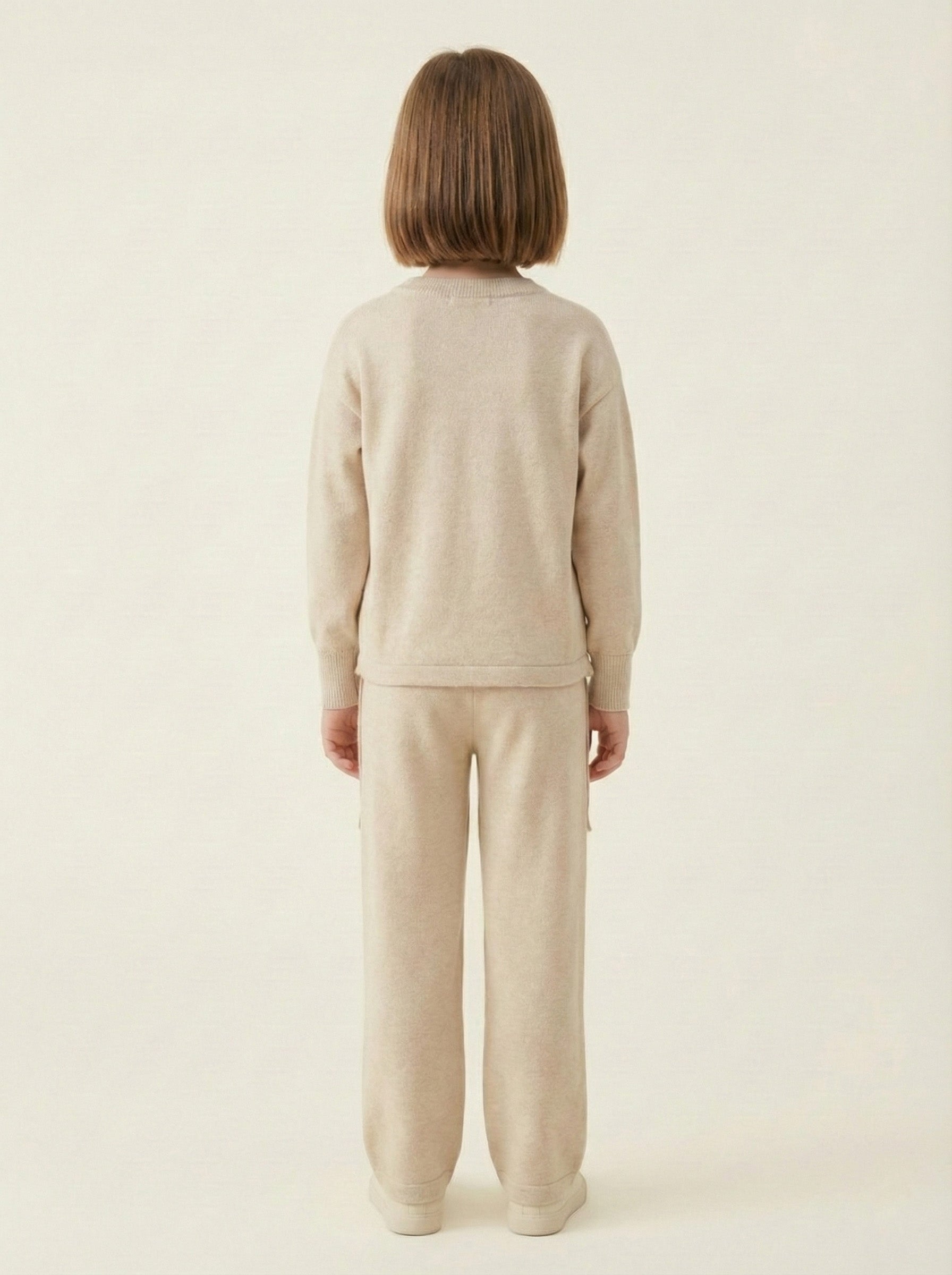 Vats Lil Luxe Solid Kids Sweatshirt & Trouser Co-ord Set