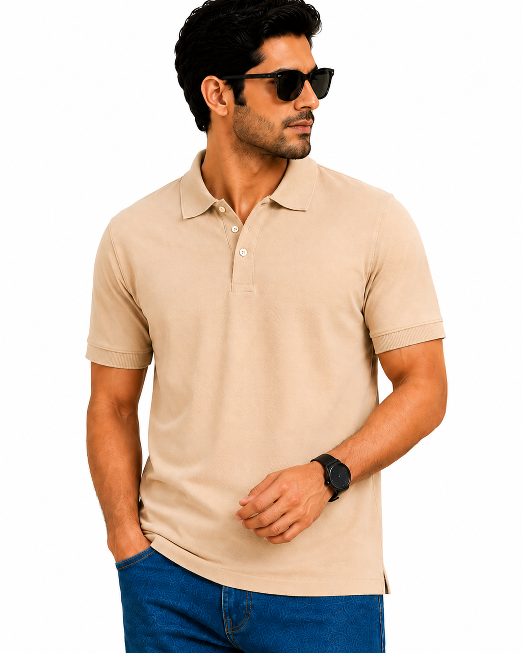 SOUL ARMOR Men's Solid Polo T-Shirt | Premium 95% Cotton Spandex Stretch Polo | Half Sleeve Casual Smart Wear | Regular Fit