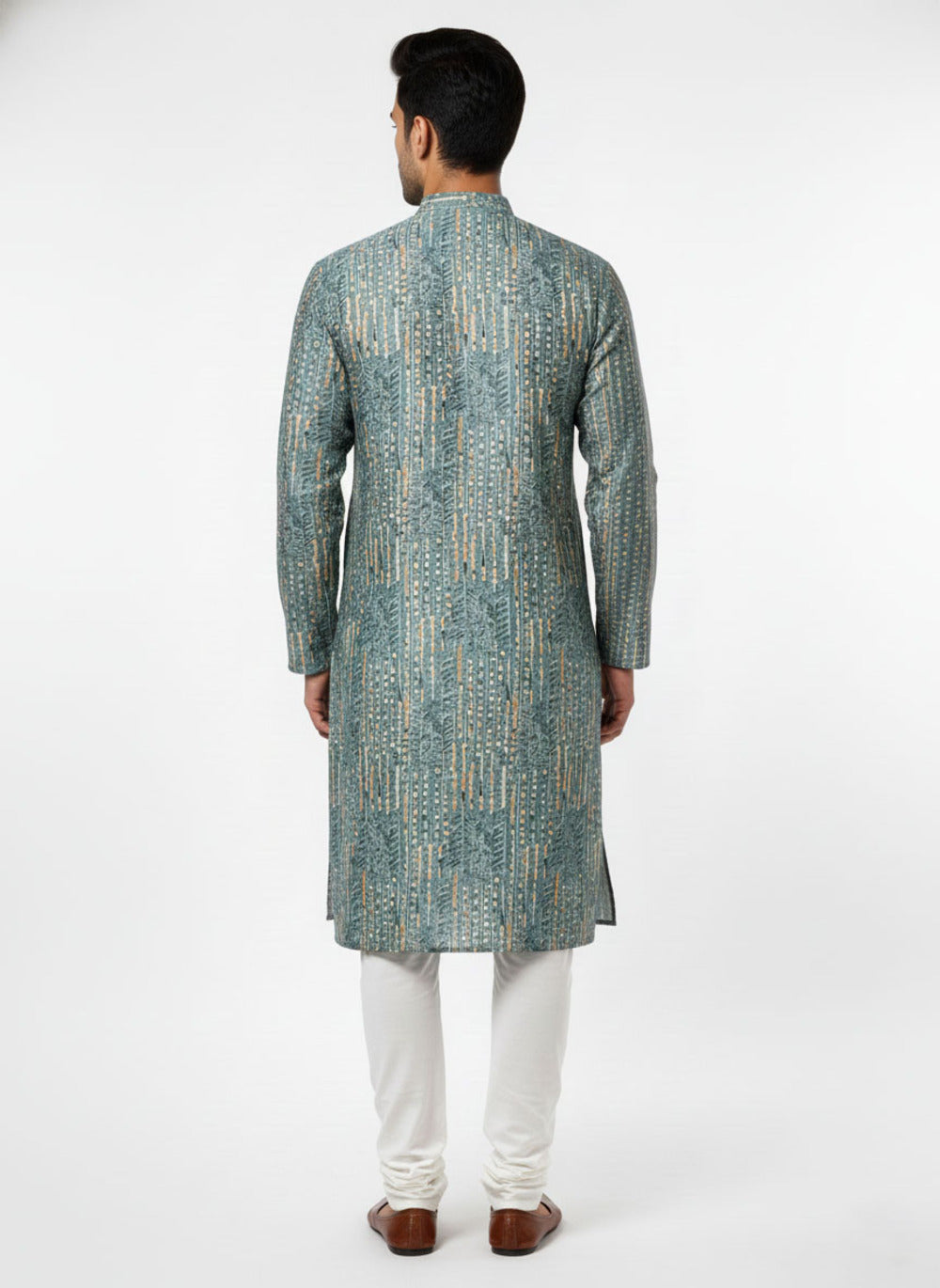 Soul Armor Mens Vertical Texture Inspired Ethnic Design Kurta Set