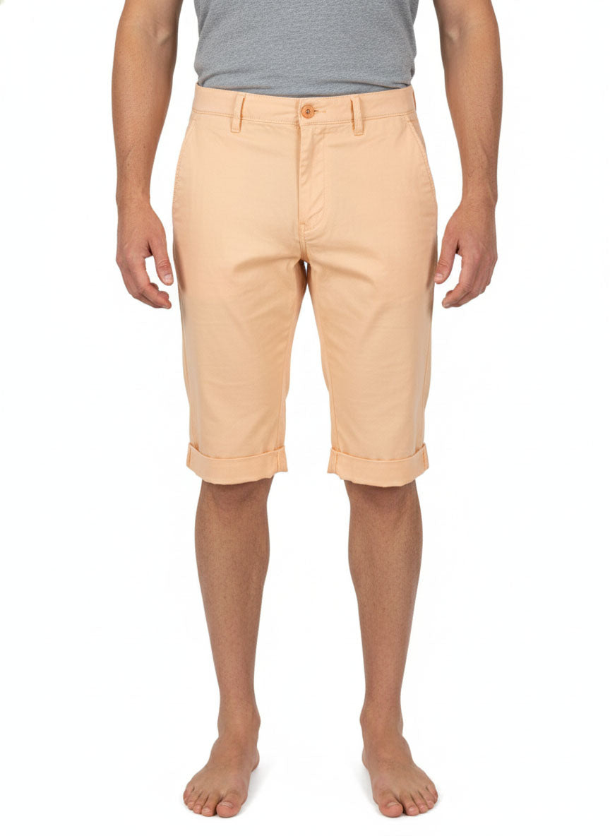 Beevee Mens Solid Cotton Smart Casual Summer Shorts