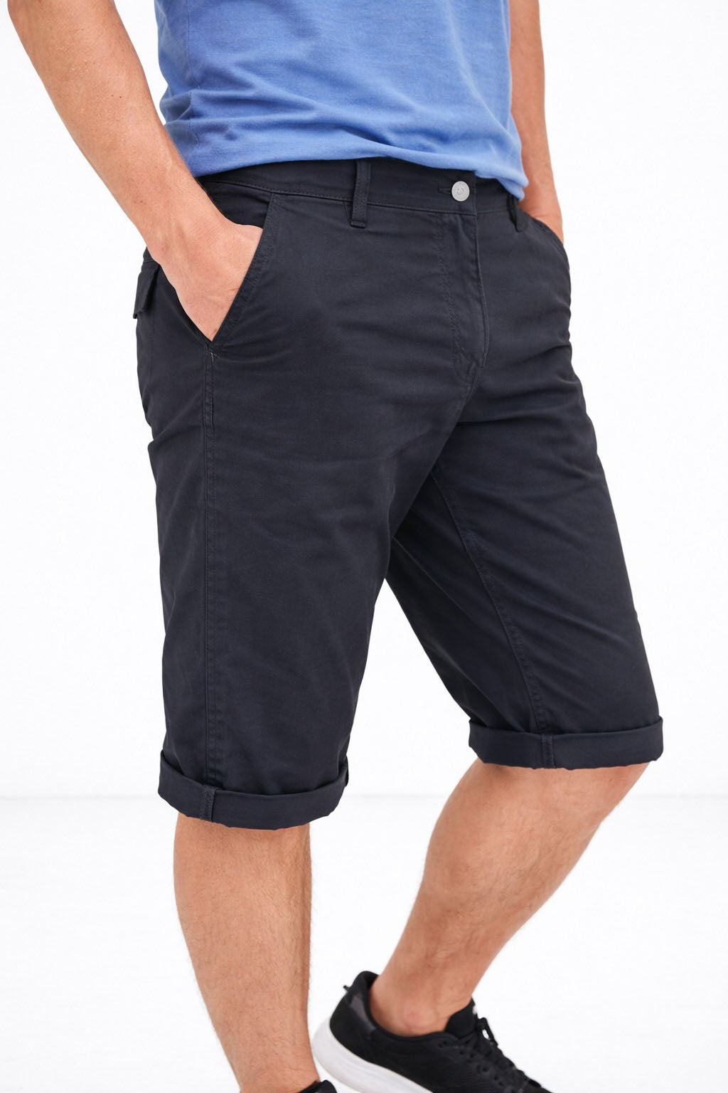 Beevee Mens Textured Cotton Smart Casual Summer Shorts