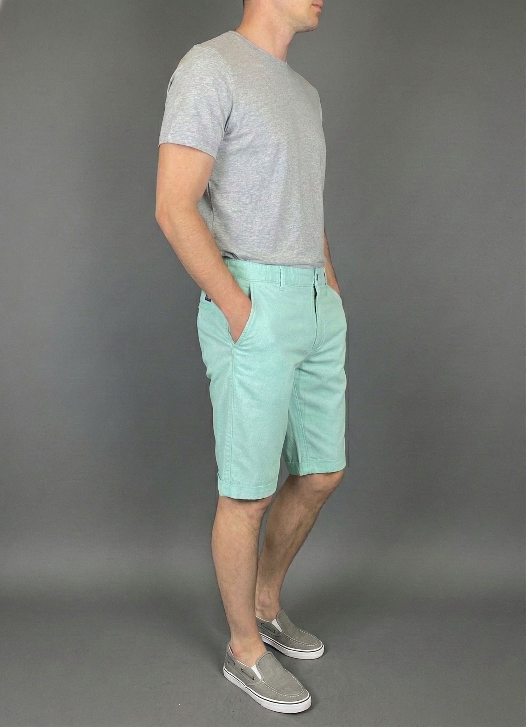 Beevee Mens Solid Cotton Smart Casual Summer Shorts