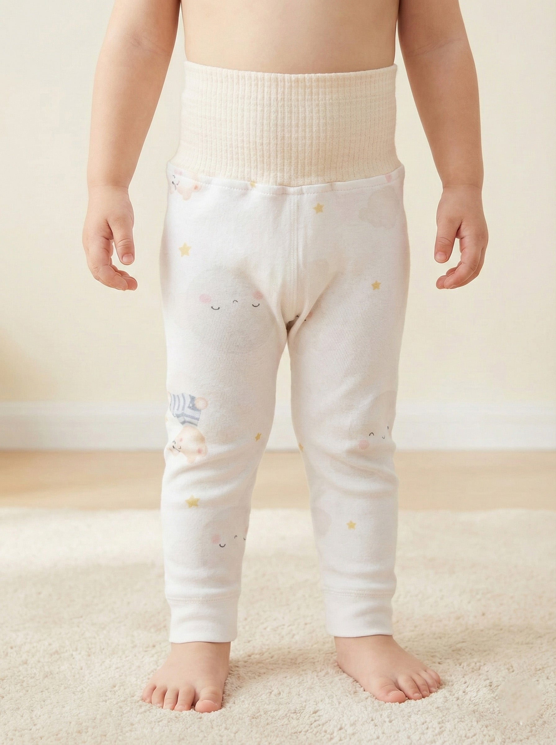 Vats Lil Luxe Unisex Baby Printed Elastic Waist Bottom