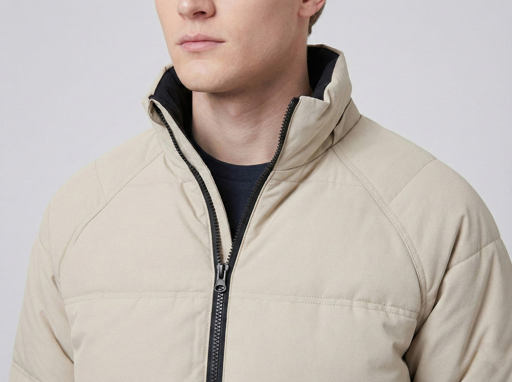 Soul Armor Mens  Quilted Puffer Jacket with Full Zip Closure