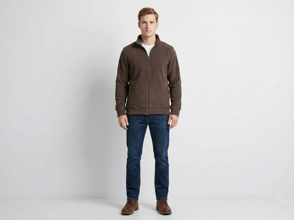 Soul Armor Mens Lightweight Polar Fleece Full Zip Jacket