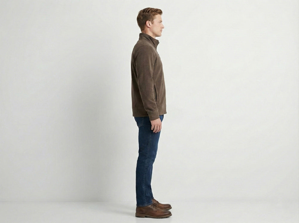 Soul Armor Mens Lightweight Polar Fleece Full Zip Jacket