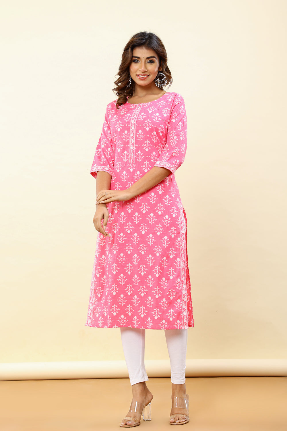 Elevate Ethnic Motif Printed Straight Fit Kurta