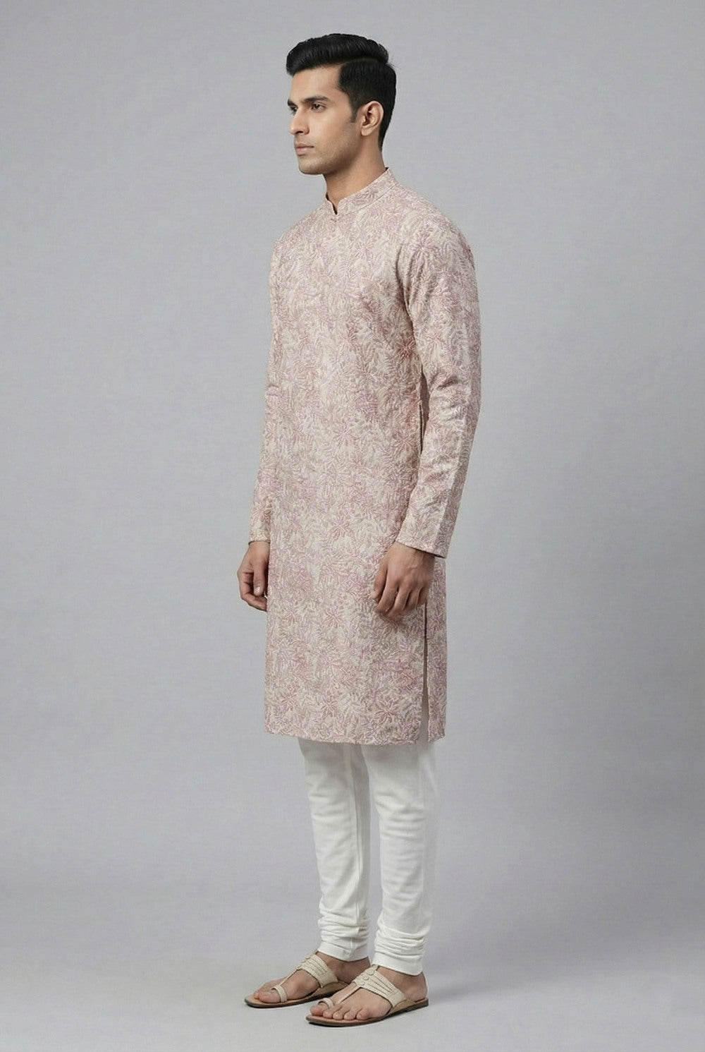 Soul Armor Mens Soft Textured Ethnic Design Full Sleeve Kurta Set
