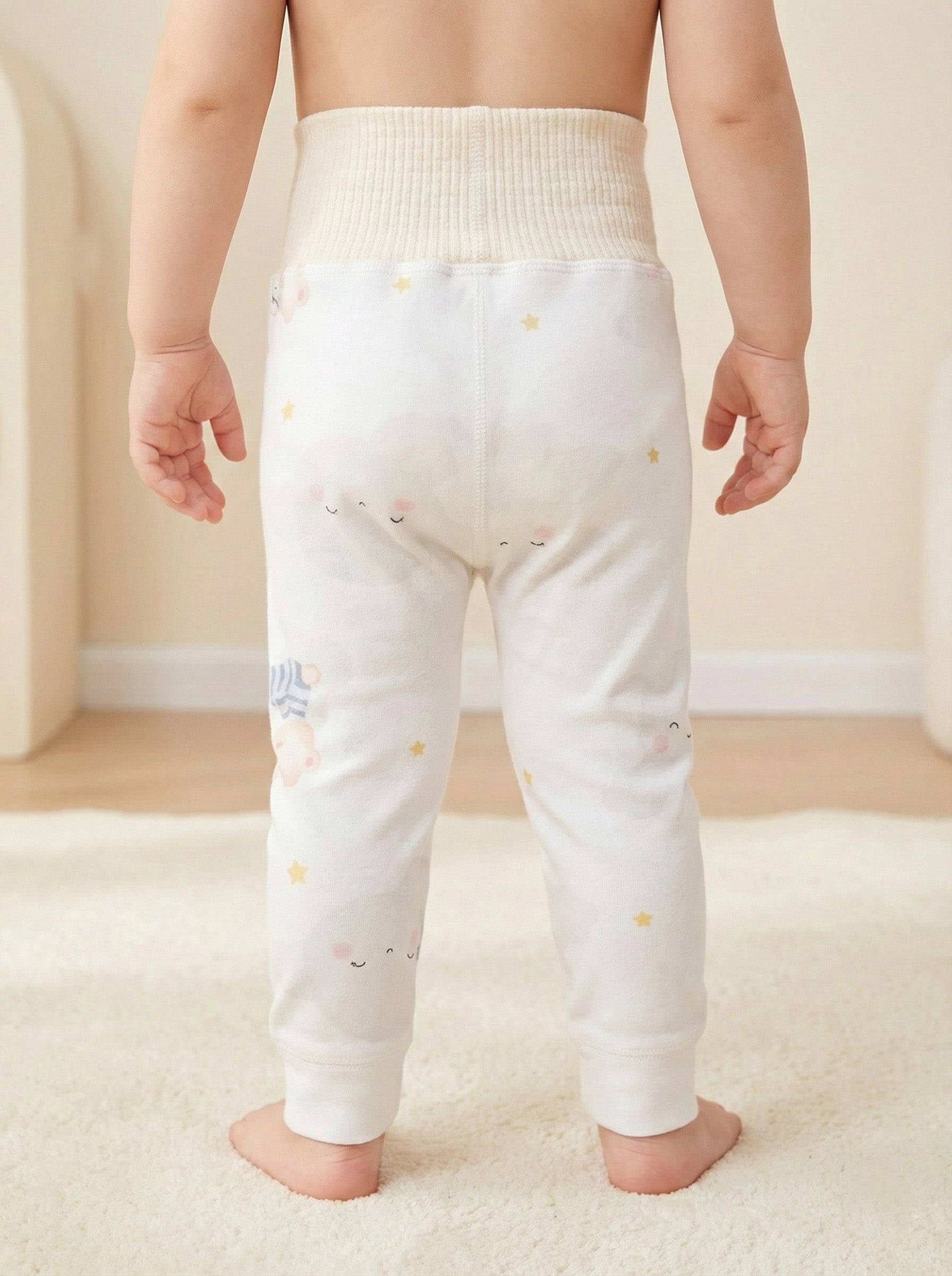 Vats Lil Luxe Unisex Baby Printed Elastic Waist Bottom