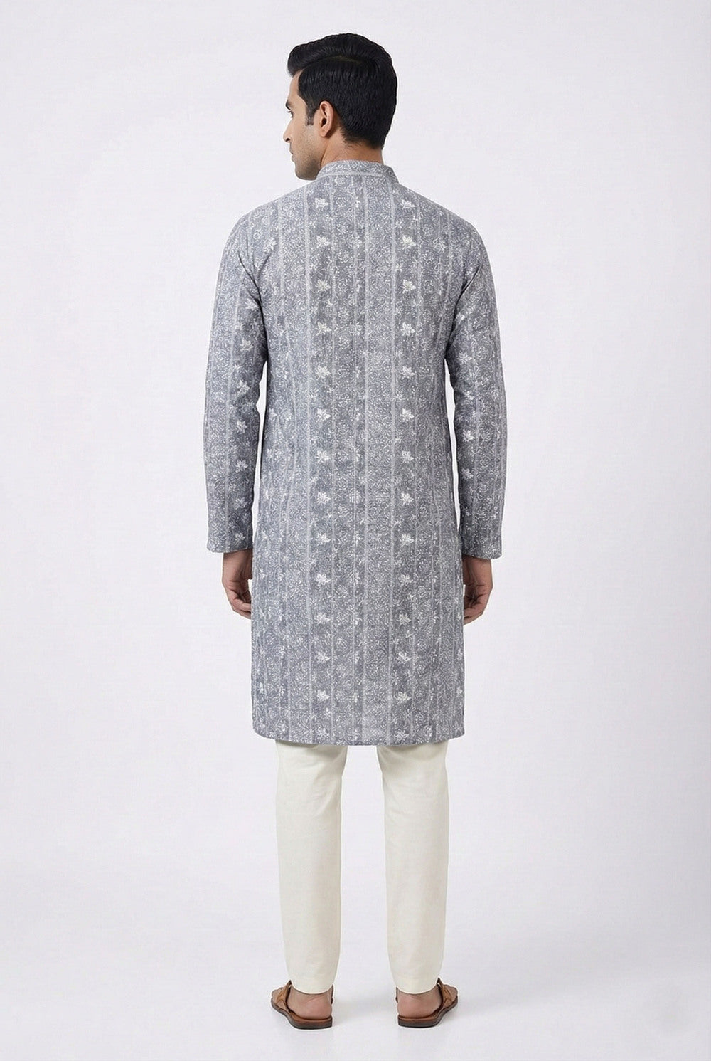 Soul Armor Mens Detailed Ethnic Surface Design Full Sleeve Kurta Set